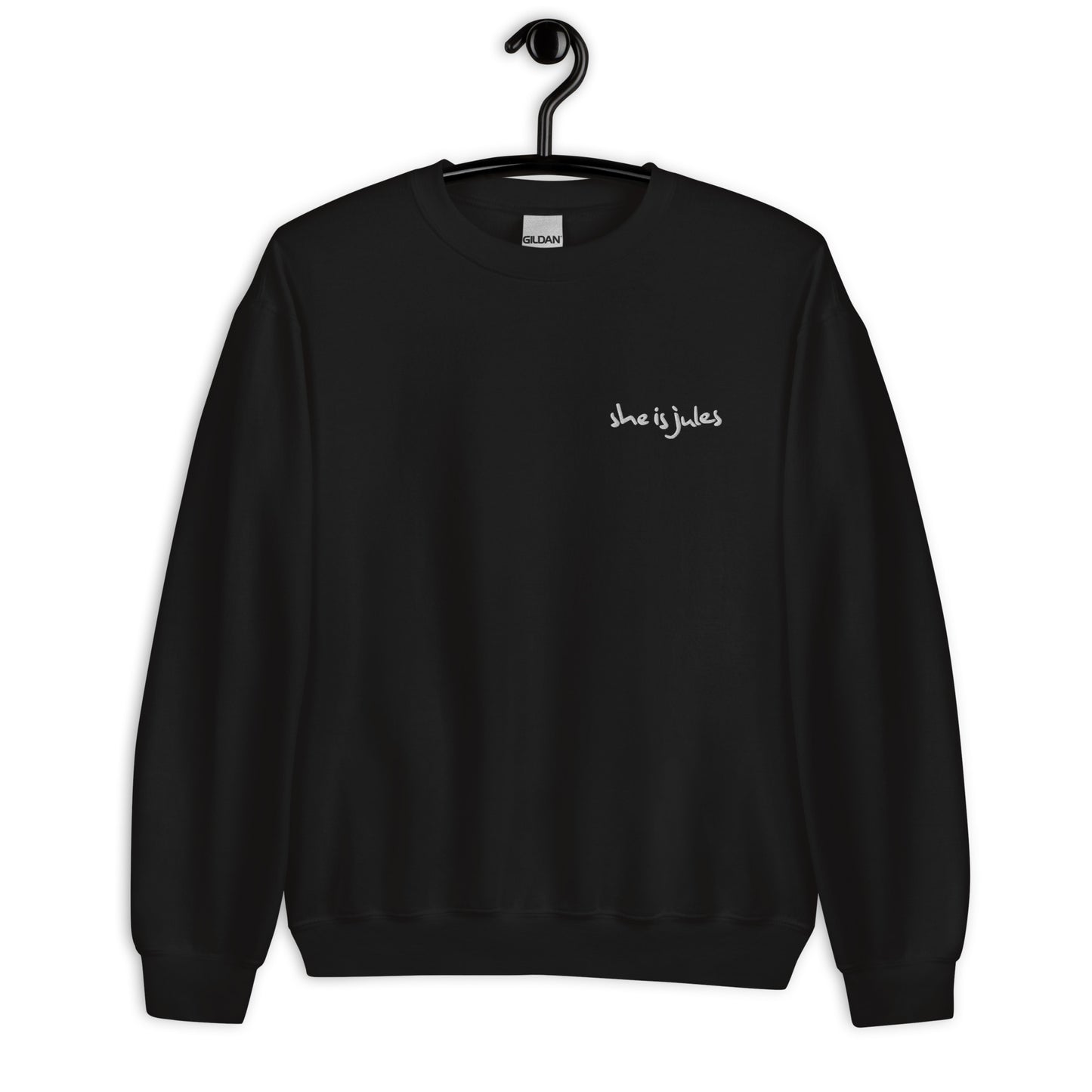 Unisex She Is Jules "Do Therapists?" Crew Neck - Embroidered Logo, Printed Back