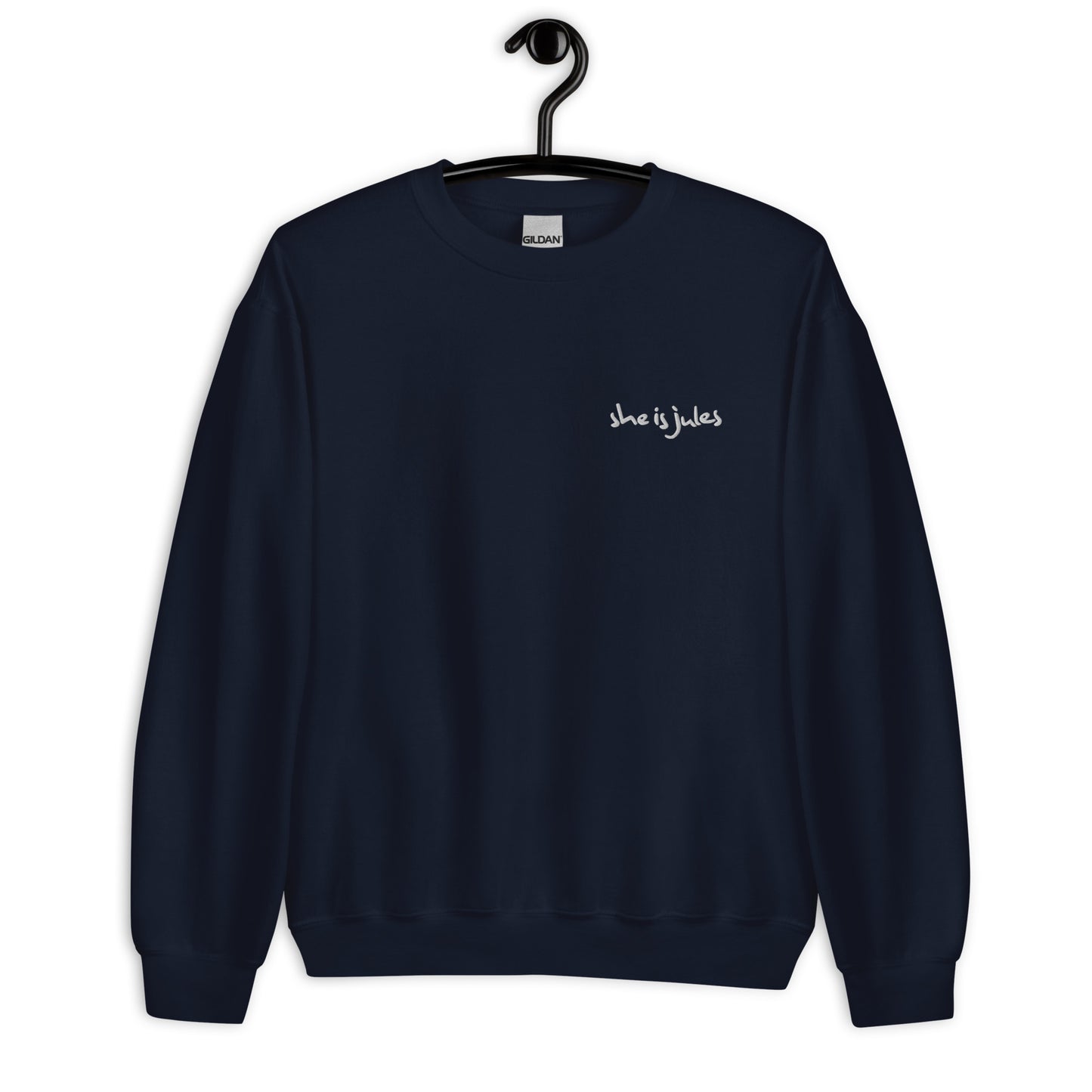 Unisex She Is Jules "Do Therapists?" Crew Neck - Embroidered Logo, Printed Back