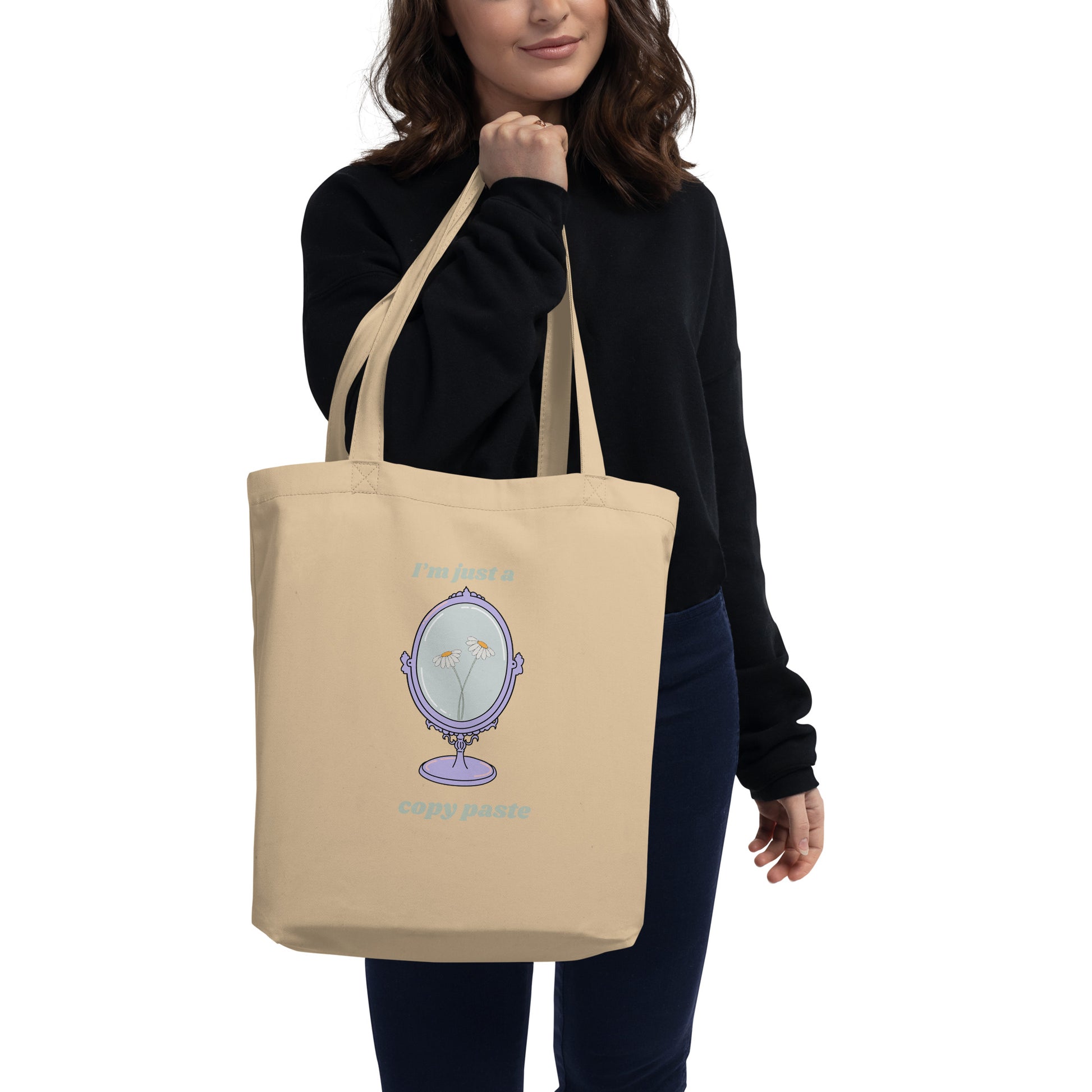 Copy Paste Tote Bag She Is Jules Official Music Merch Posed Model