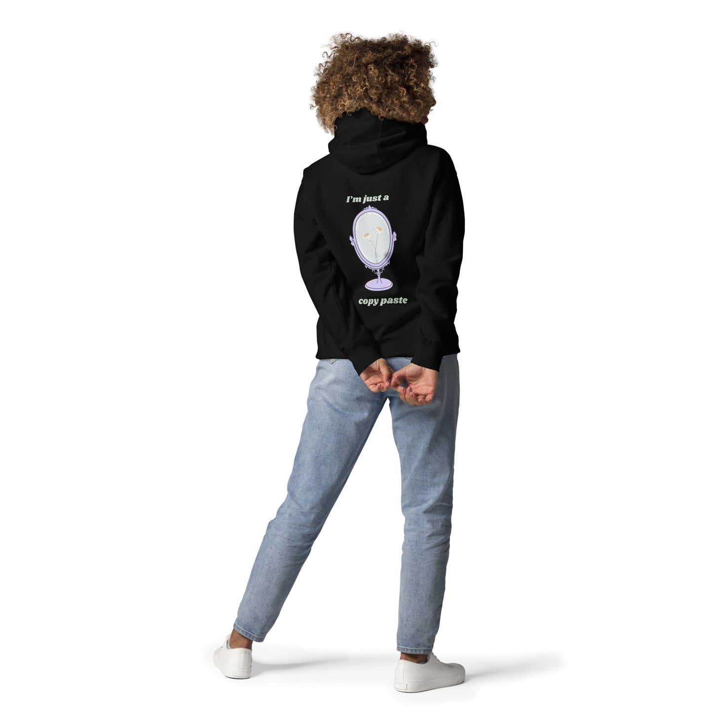 Premium Embroidery Copy Paste Hoodie She Is Jules Official Merch Spotify Apple Music Bay Area Outerwear Streetwear Back full back model