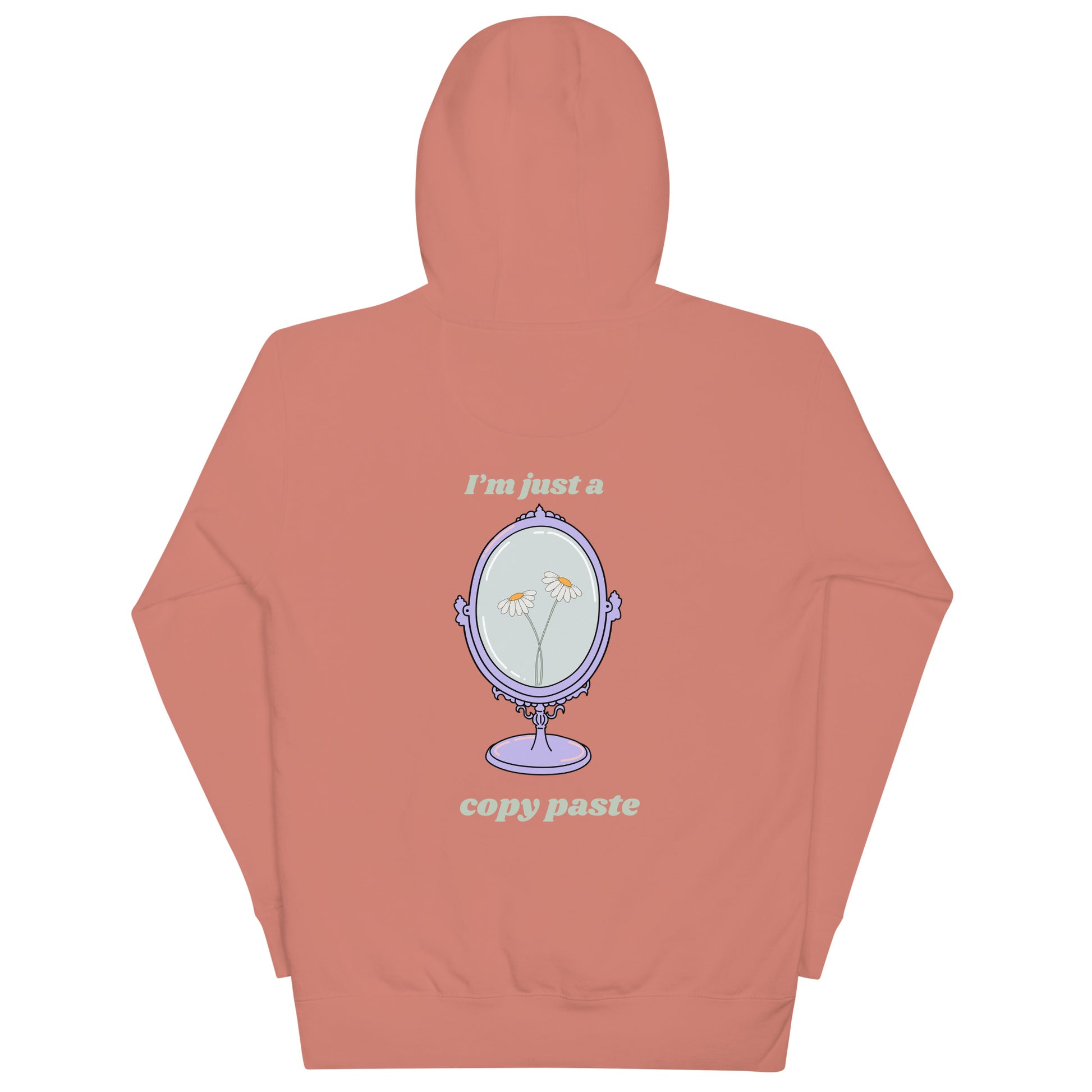 Printed SIJ Copy Paste Pastel Hoodies She Is Jules Official Music Merch on Spotify and Apple Music Bay Area Streetwear Red back