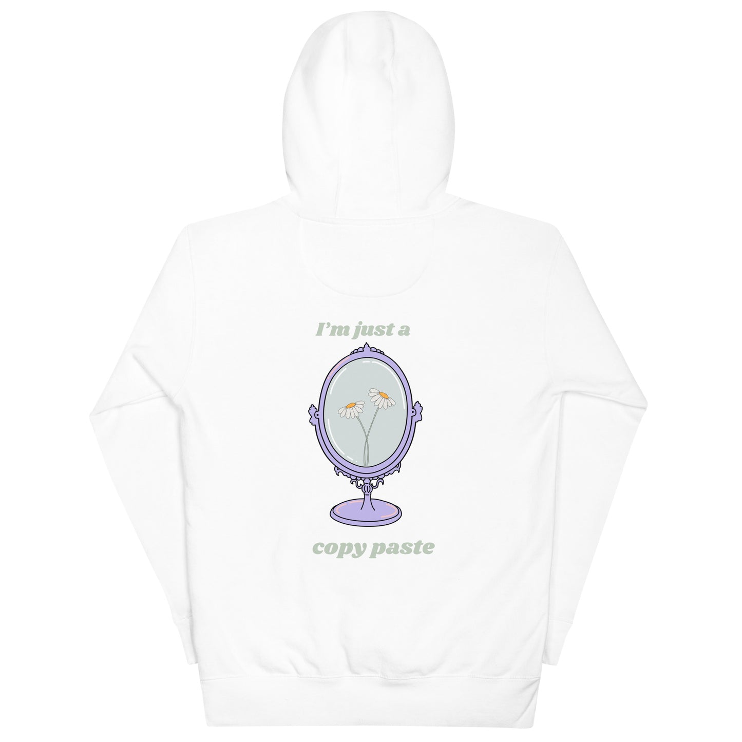 Printed SIJ Copy Paste Pastel Hoodies She Is Jules Official Music Merch on Spotify and Apple Music Bay Area Streetwear White Back