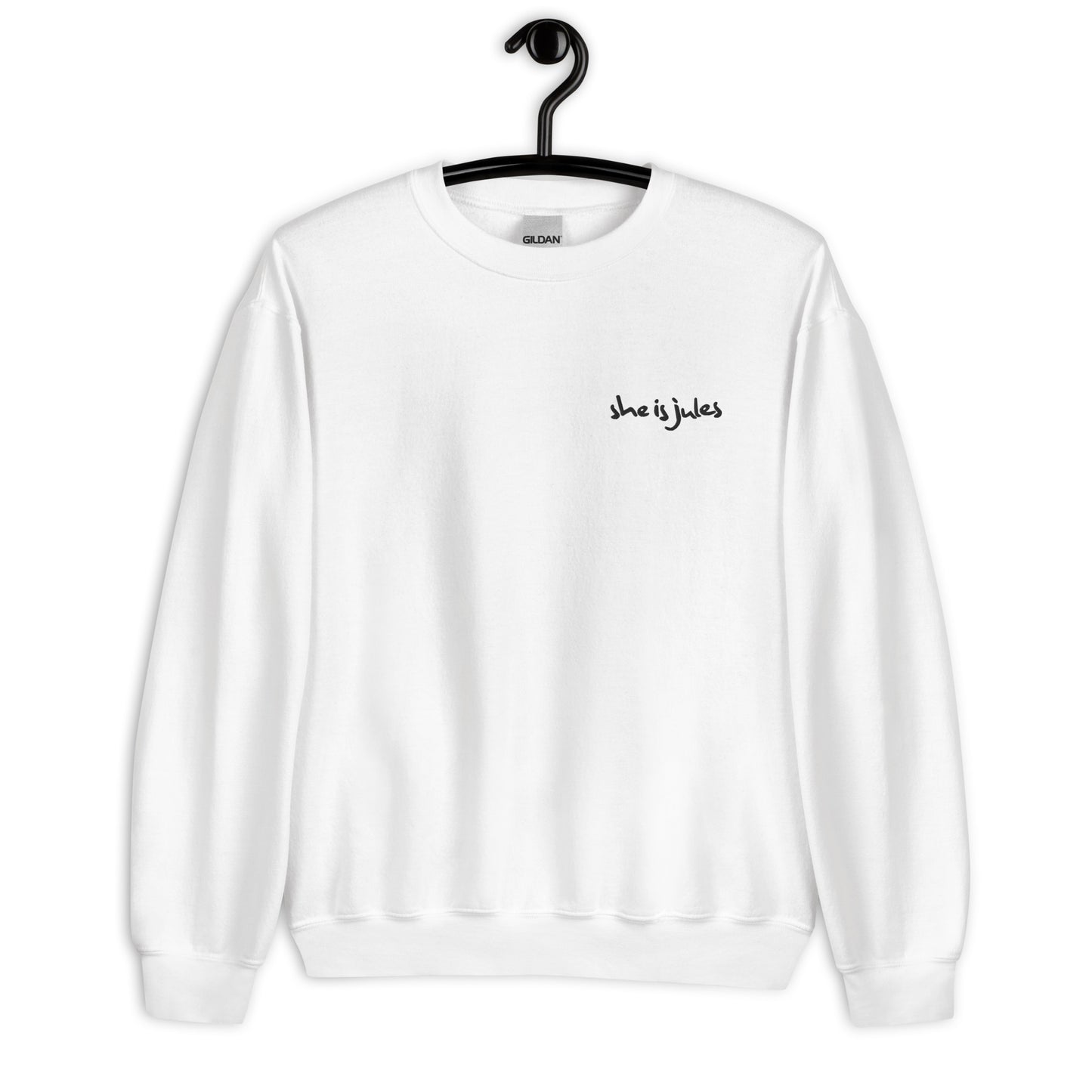 Unisex She Is Jules "Do Therapists?" Crew Neck - Embroidered Logo, Printed Back